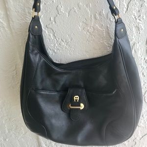 Etienne Aigner black leather purse